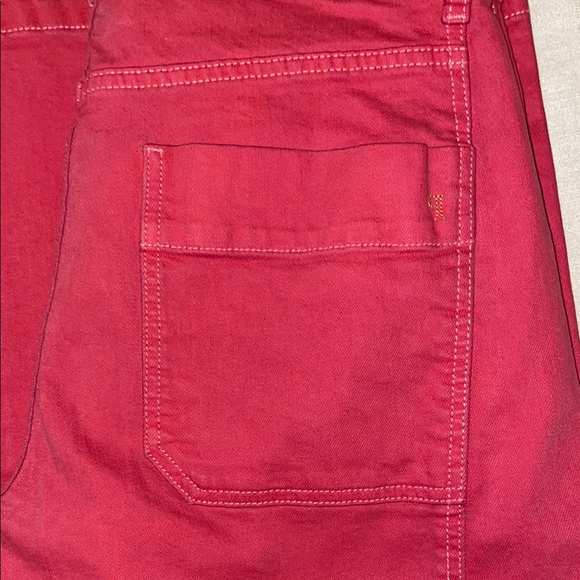 Pilcro The Kenna garment -dyed barrel leg jeans in red - 29P - Picture 7 of 7
